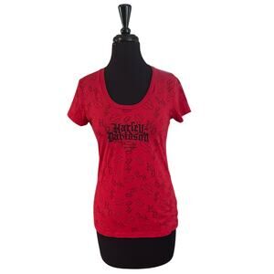 Harley-Davidson McDaniel’s South Bend IN Dealer Shirt Women’s M Embroidered EUC